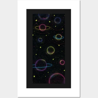 Space pattern Posters and Art